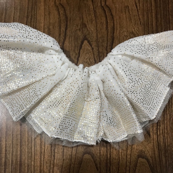 Oh Baby Girl Skirt Size OS Gold Metallic Reversible Elastic Waist Tutu Ballerina - Picture 1 of 7